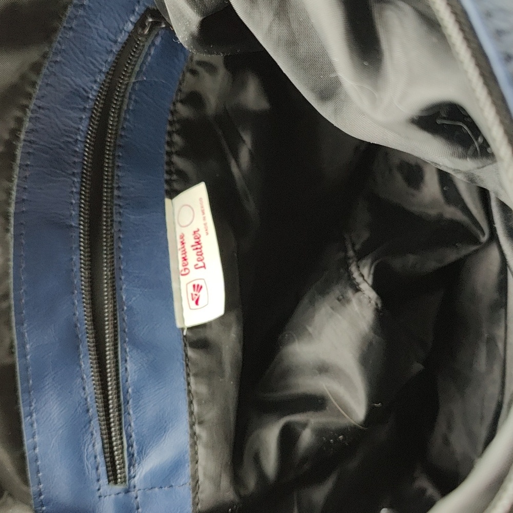 Blue/Purple Leather Bag - Picture 6 of 11